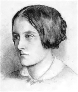 A drawing of Christina Rossetti